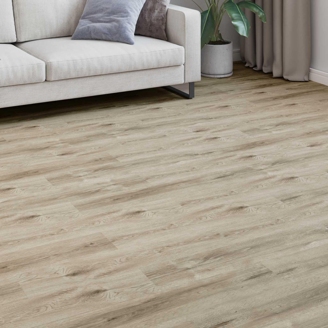 Laminatboden Holzwerkstoff gestrichenes Braun 101 x 20 x 0,8 cm 15 Stück Klicksystem für Wohnzimmer