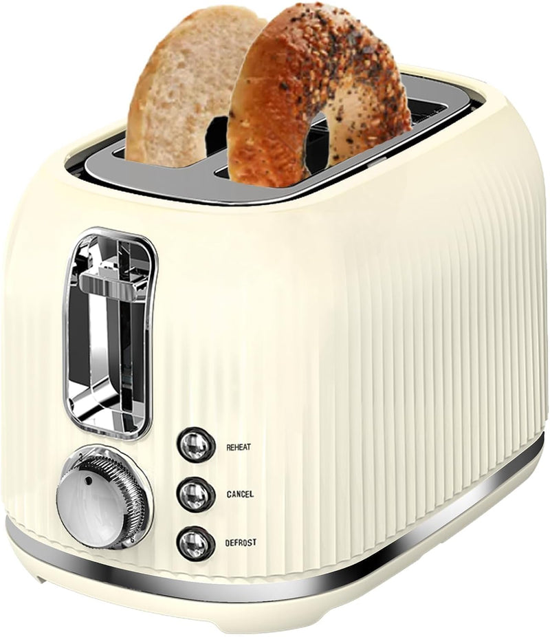 2-Scheiben-Toaster, 1.5" breite Schlitze, 6 Bräunungsstufen, herausnehmbare Krümelschublade, Auftaue