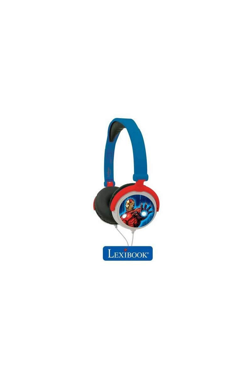 Lexibook, The Avengers, Stereo-Kopfhörer, kindersichere Lautstärke, faltbar und einstellbar, blau/ro