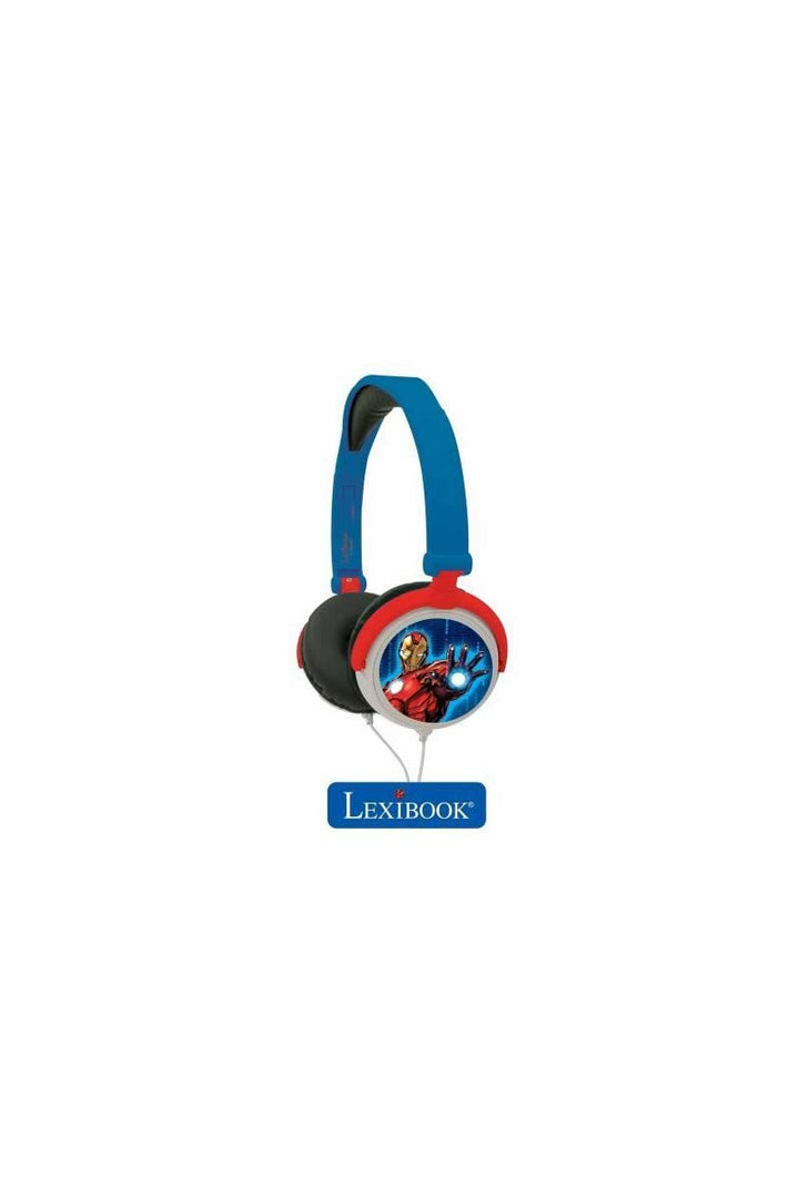 Lexibook, The Avengers, Stereo-Kopfhörer, kindersichere Lautstärke, faltbar und einstellbar, blau/ro
