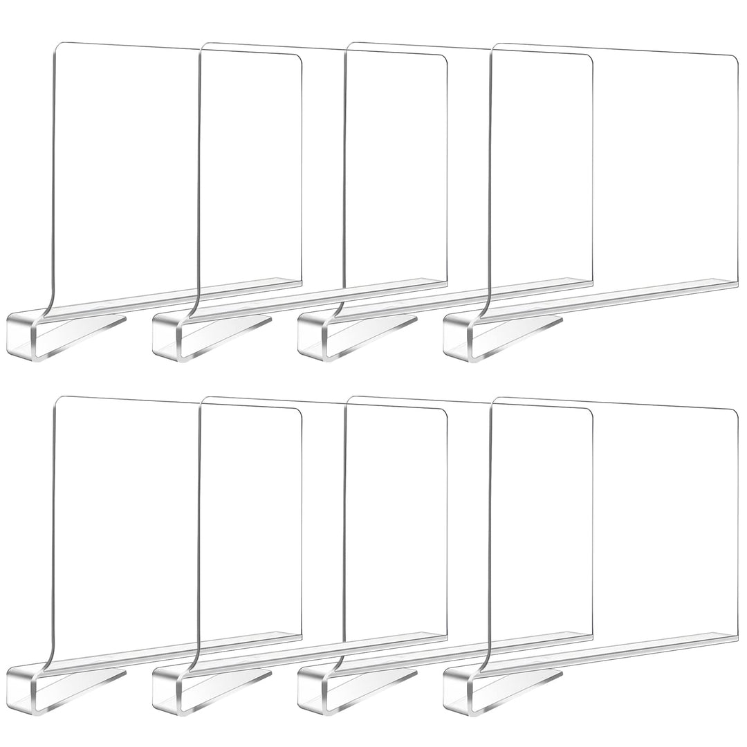8 Stück Transparente Acryl-Regalteiler, multifunktionaler Regalteiler, Verstellbarer Kleiderorganisa
