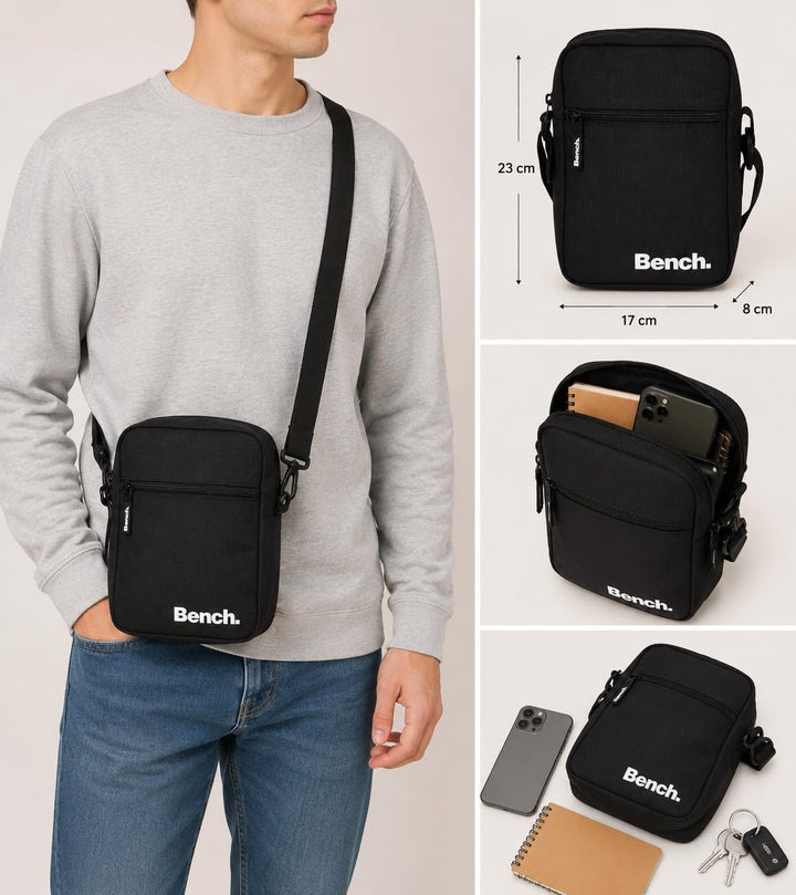 Bench Classic Umhängetasche/Crossbody Damen Herren, dunkelblau, 23x17x8cm