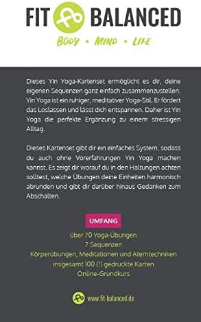 FIT BALANCED Yin Yoga Übungskarten, sanftes Yoga, für Anfänger und Fortgeschrittene, mit 70 Yogaübun