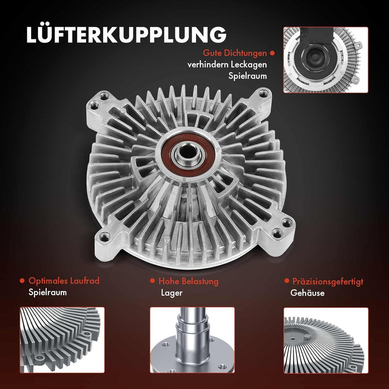 Frankberg Lüfterkupplung Kühlerlüfter Kompatibel mit 124 Stufenheck W124 400E 4.2 500E 4.2L 5.0L 199