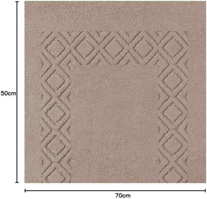 Egeria Badvorlage Denver l Badmatte 50x70cm l 529 Taupe 50x70 cm Braun, 50x70 cm Braun