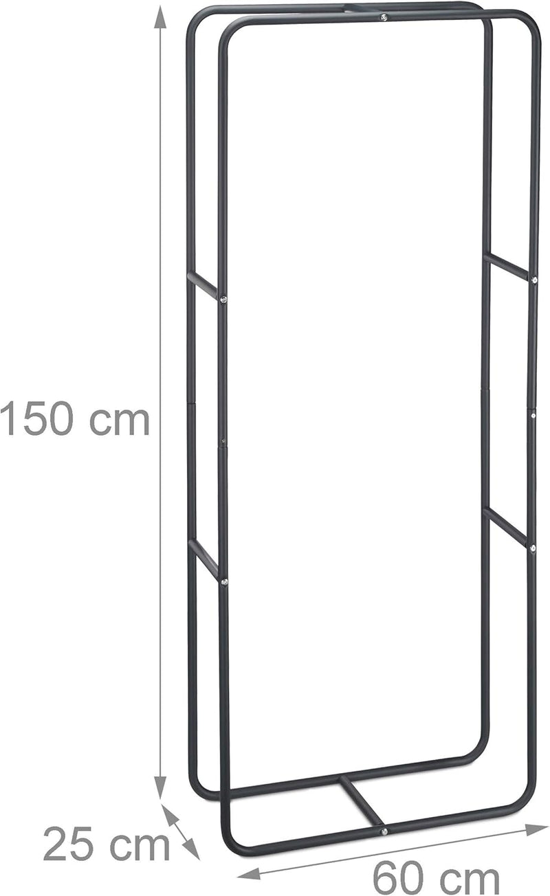 Relaxdays Kaminholzregal, Holzscheite Stapelhilfe, aus Stahl, innen und aussen, Brennholzregal, HxB