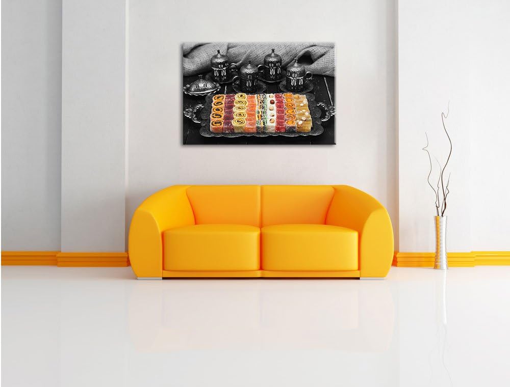 Pixxprint traditionelle türkische Desserts als Leinwandbild/Grösse: 100x70 / Wandbild/Kunstdruck/fer