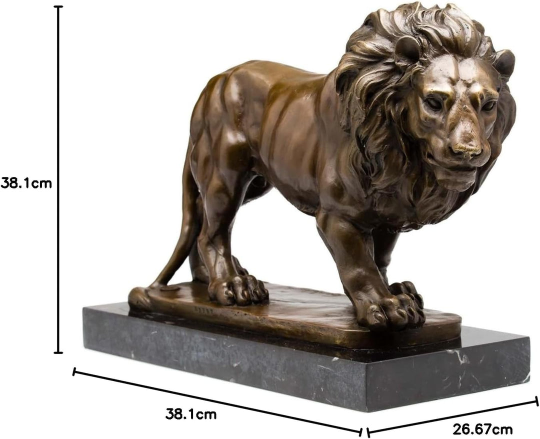 Bronze Skulptur Figur Löwe Bronzeskulptur 38cm Bronzefigur sculpture lion