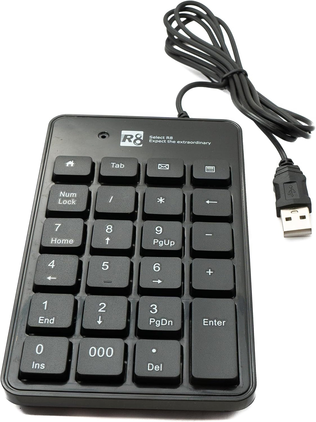 System-S Numpad Ziffernblock 23 Tasten USB 2.0 Typ A ergonomisch Tastatur mit Zusatztasten
