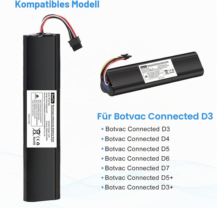 5200mAh Ersatzakku für die Neato Robotics Saugroboter Connected D3, D5, D7 Hohe Kapazität Staubsauge