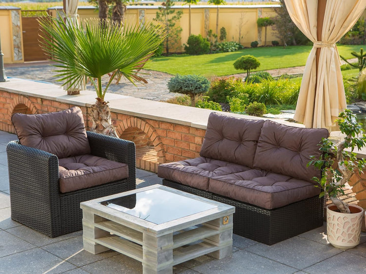 PillowPrim Gartenkissen auf gartenmöbel Rattan Gartenpolster Polsterauflagen Deko Kissen Auflage Pol