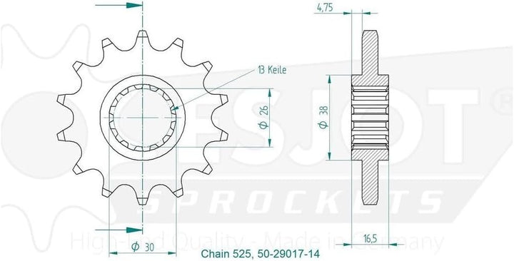 Honda Cbf 600 N/S Special Xring Jahr 08- Kit 16 42