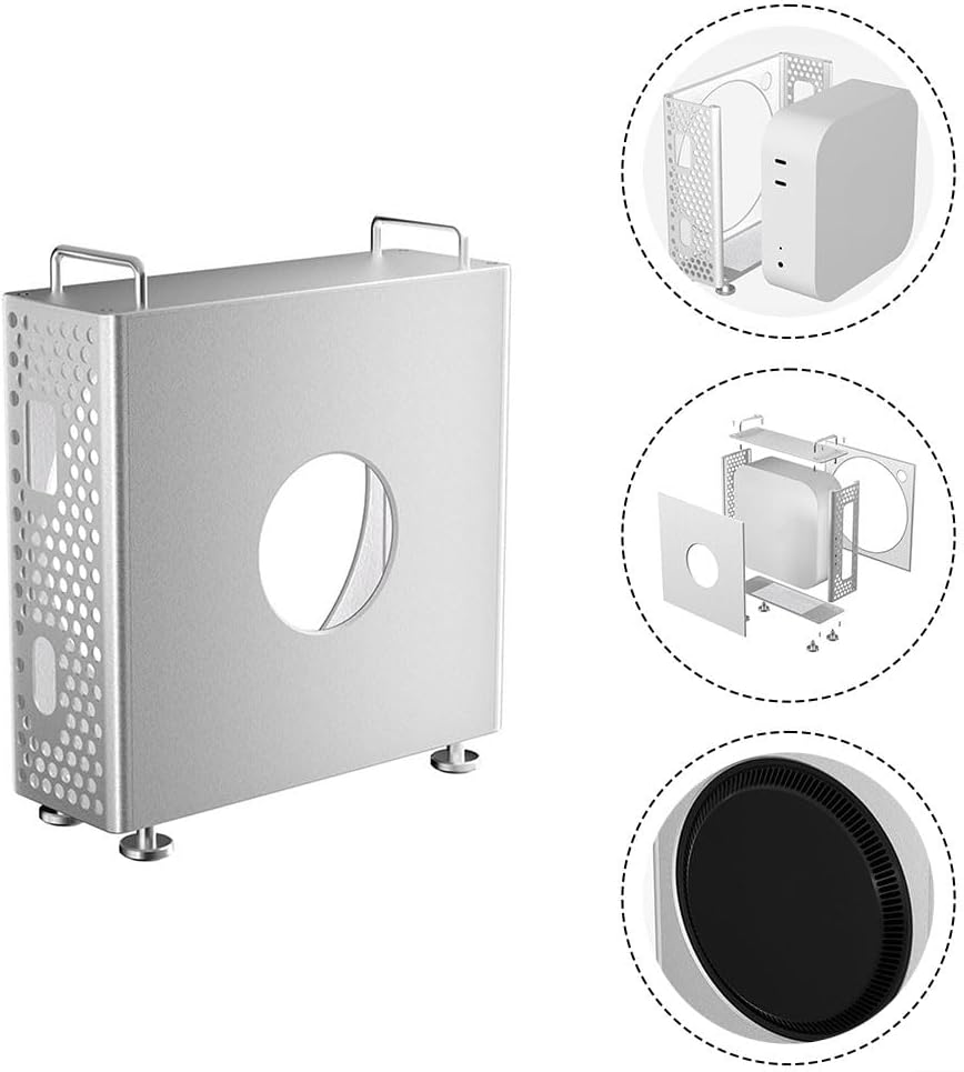 Desktop-Ständer, Aluminium-Chassis-Ständer, Chassis-Ständer für Mac, Mini M-4, Aluminium-Legierung,