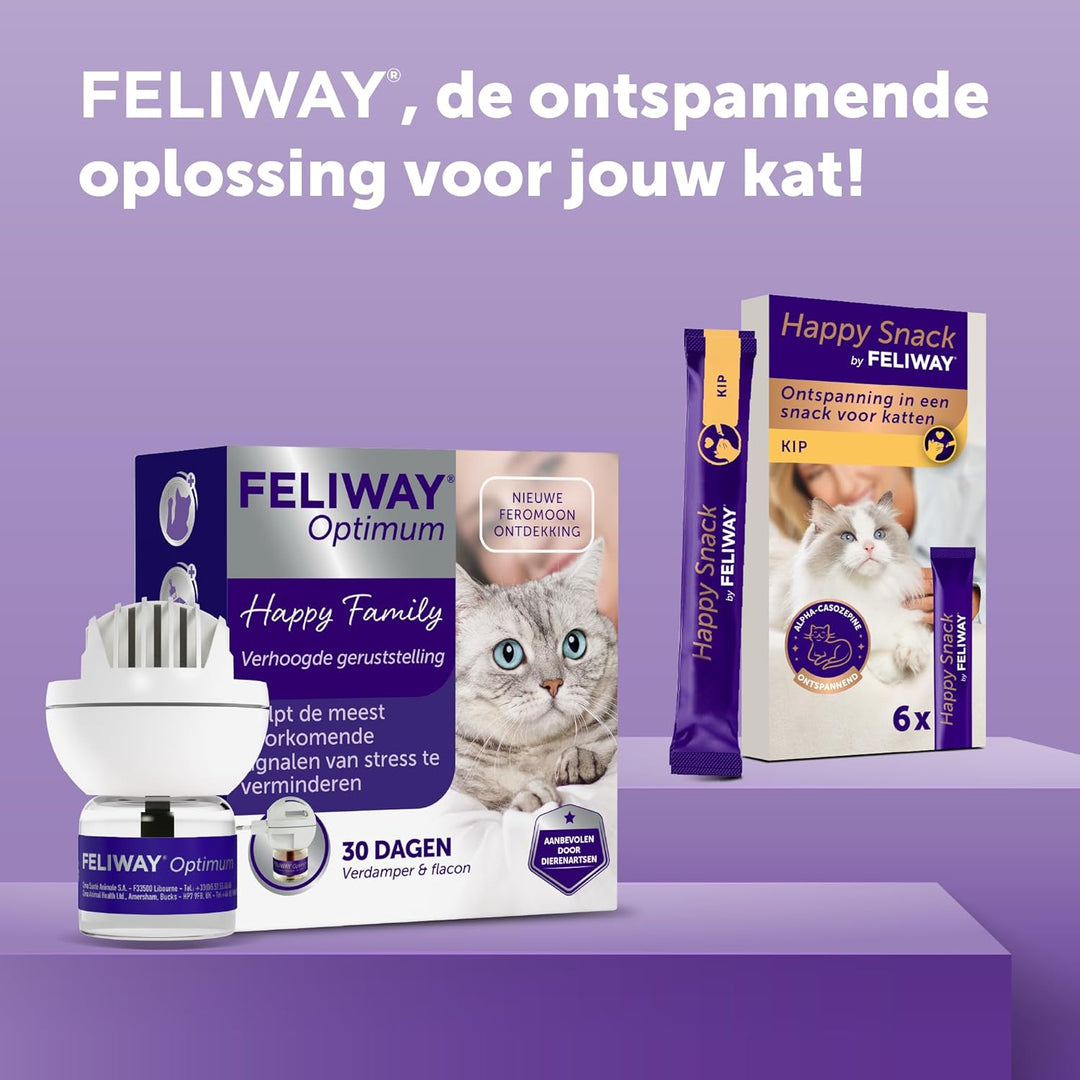 Feliway Optimum - Anti-Stress voor Kat - Verdamper + Refill 48 ml