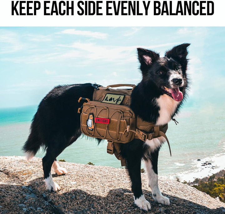 OneTigris Mammoth Hunderucksack 2.0 Version Reissen Camping Wandern Hundebackpack für M/L Grösse Hun
