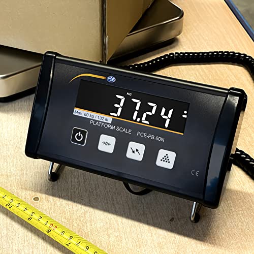 Paketwaage PCE-PB 60N bis 60 kg, Bidirektionale USB Schnittstelle, PEAK Hold Funktion, Zählfunktion,