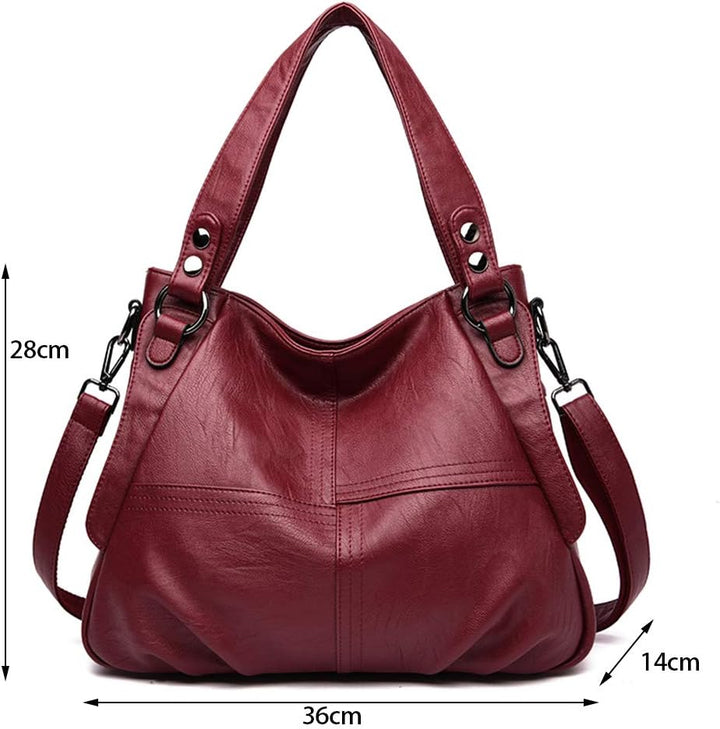 Sacmill Damen Handtasche Grosse Leder Damenhandtasche Umhängetaschen Designer Schultertasche Hobo Ta