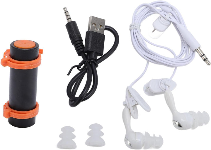 IPX8 wasserdichter MP3 Player 8GB Schwimm Musik Player mit HiFi Klang, Wasserdichten Kopfhörern, Alu