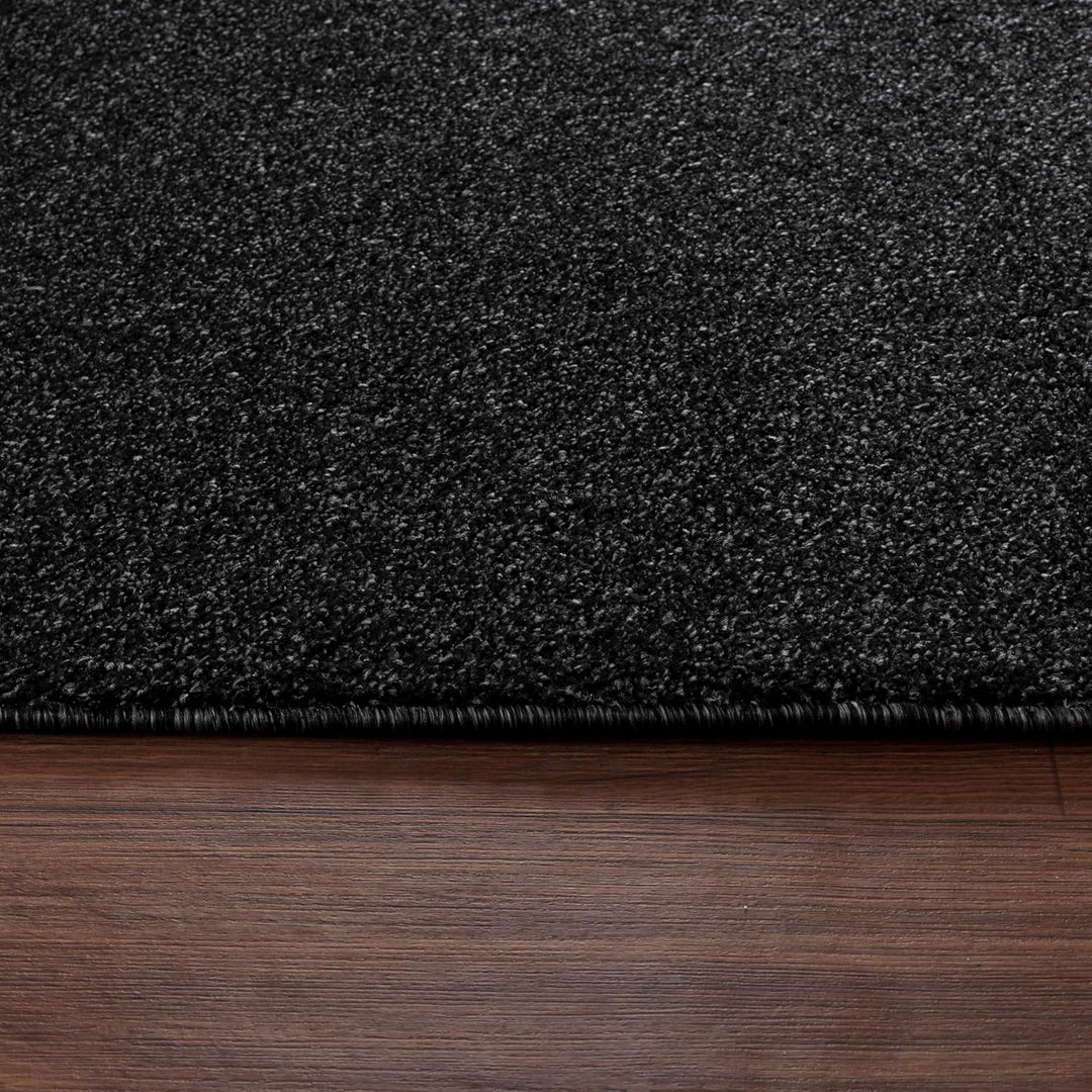 HomebyHome Kurzflor-Teppich Einfarbig, Gabbeh Optik, Filzrücken, 11 mm Florhöhe, Teppich für Wohnzim