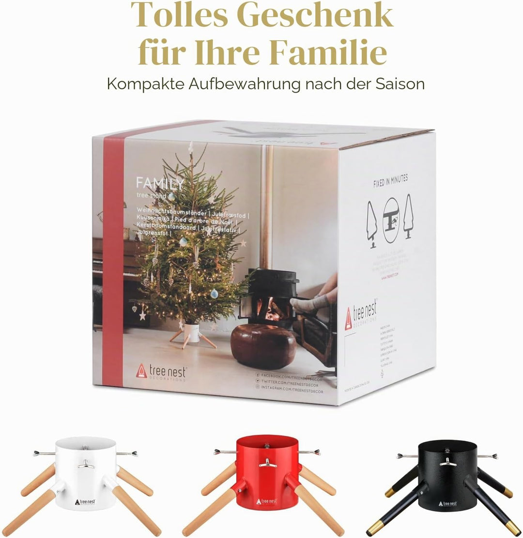 Tree Nest Weihnachtsbaumständer aus Metall für echte Bäume, passt bis zu 3m, kein Weihnachtsbaumkrag