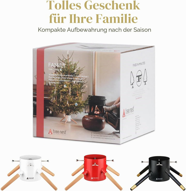 Tree Nest Weihnachtsbaumständer aus Metall für echte Bäume, passt bis zu 3m, kein Weihnachtsbaumkrag