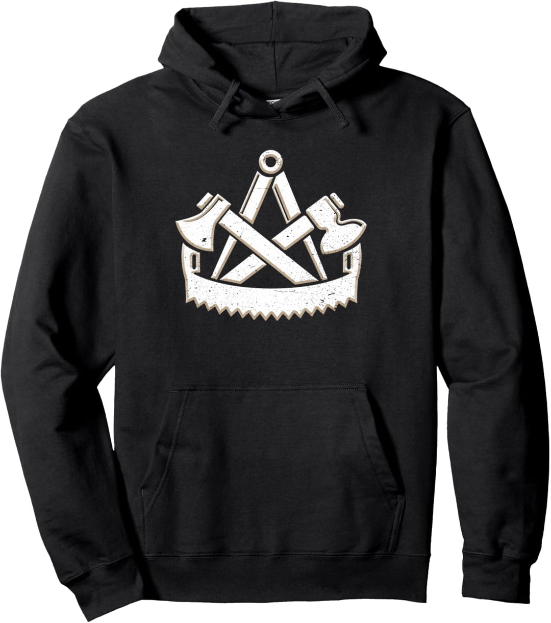 Zimmerer Zimmermann Handwerk Zunftzeichen Symbol Pullover Hoodie