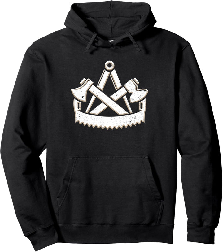 Zimmerer Zimmermann Handwerk Zunftzeichen Symbol Pullover Hoodie