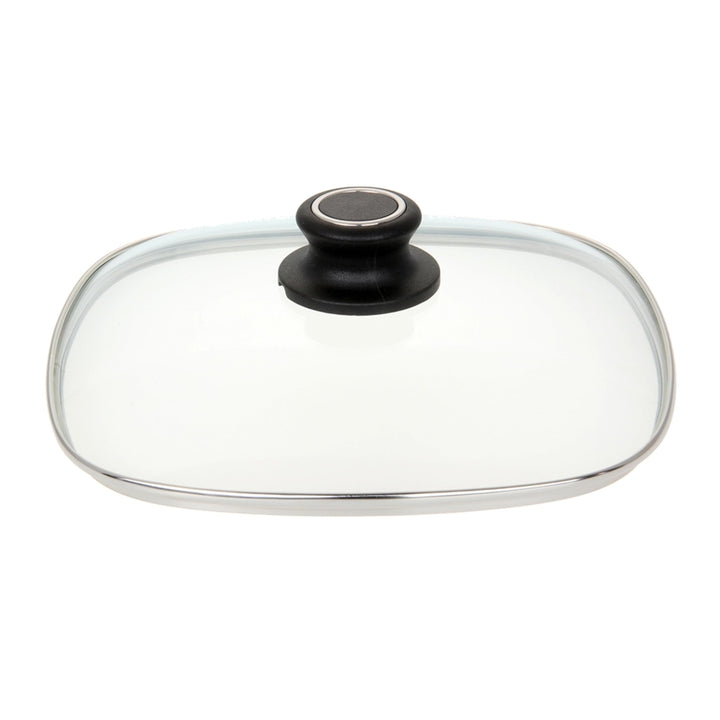 Lotus Quadrat Sicherheits Glasdeckel Ø 29 cm für alle gängigen Pfannen, Töpfe, Bräter inkl. Deckelkn