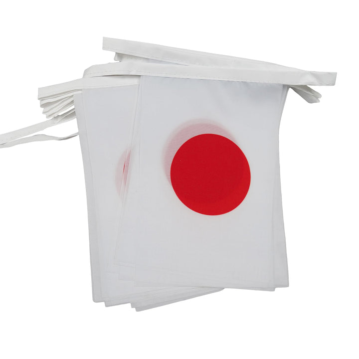 AZ FLAG FAHNENKETTE Japan 12 Meter mit 20 flaggen 45x30cm- JAPANISCHE Girlande Flaggenkette 30 x 45