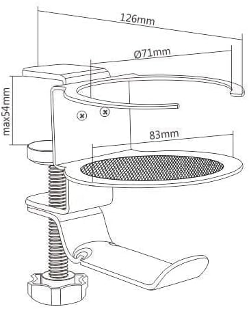 Spacetronik 2-in-1 Headset Halterung & Getränkehalter Tisch – Schwenkbarer Kopfhörer Halter mit Kabe