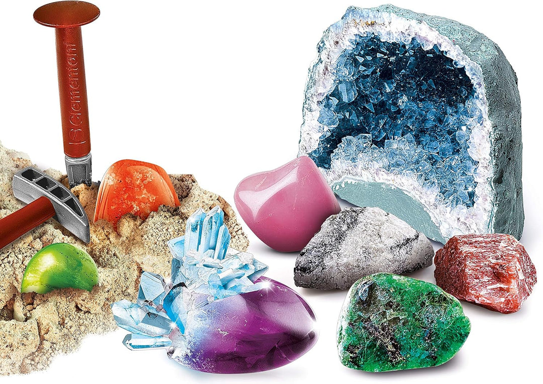 Clementoni Galileo Lab Mineralogie und Kristalle Ausgrabungs-Set - Spiel für Kinder ab 8 Jahren - in