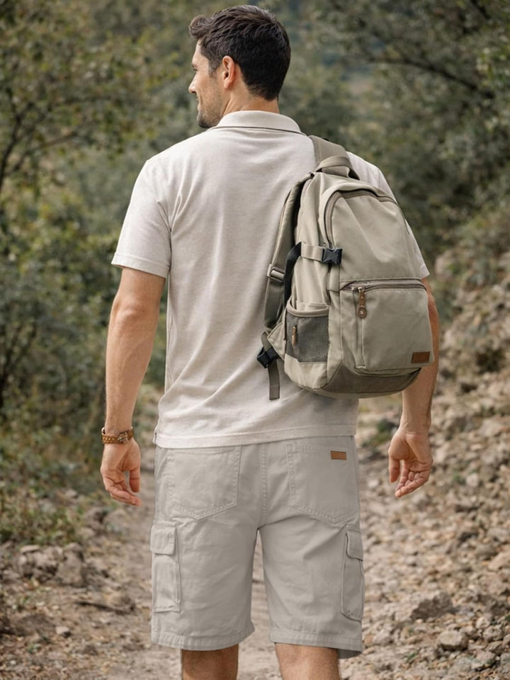 JMIERR Kurze Hosen Herren Baumwolle Cargo Shorts Herren Sommer Freizeithose mit Taschen S G Grau, S