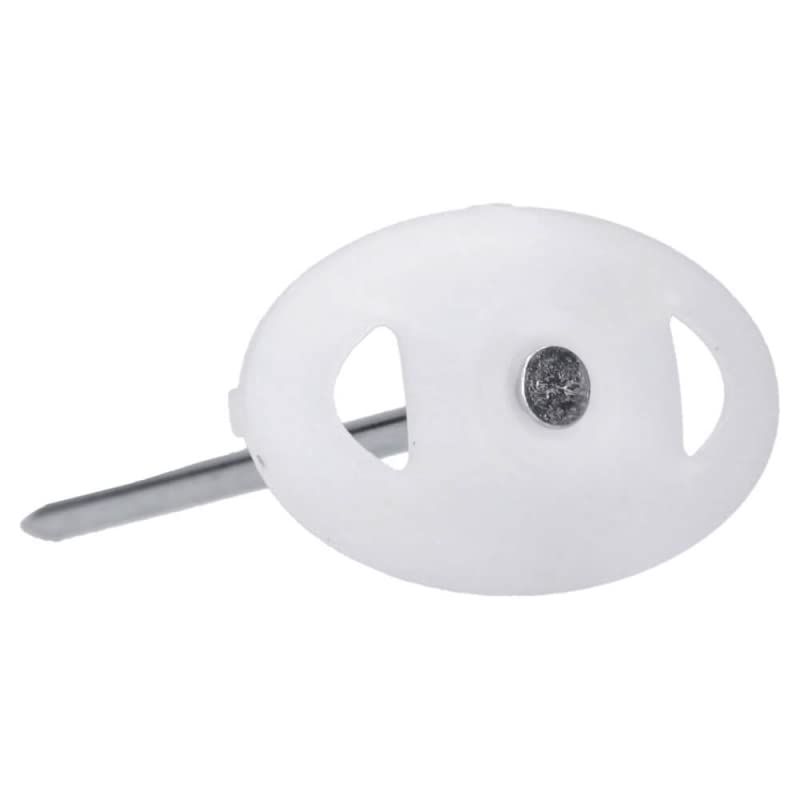 500 Stück Nagelscheiben Ø 3x70 mm mit Montagenagel Stahl oval Weiss Ø 3x70mm 500, Ø 3x70mm 500