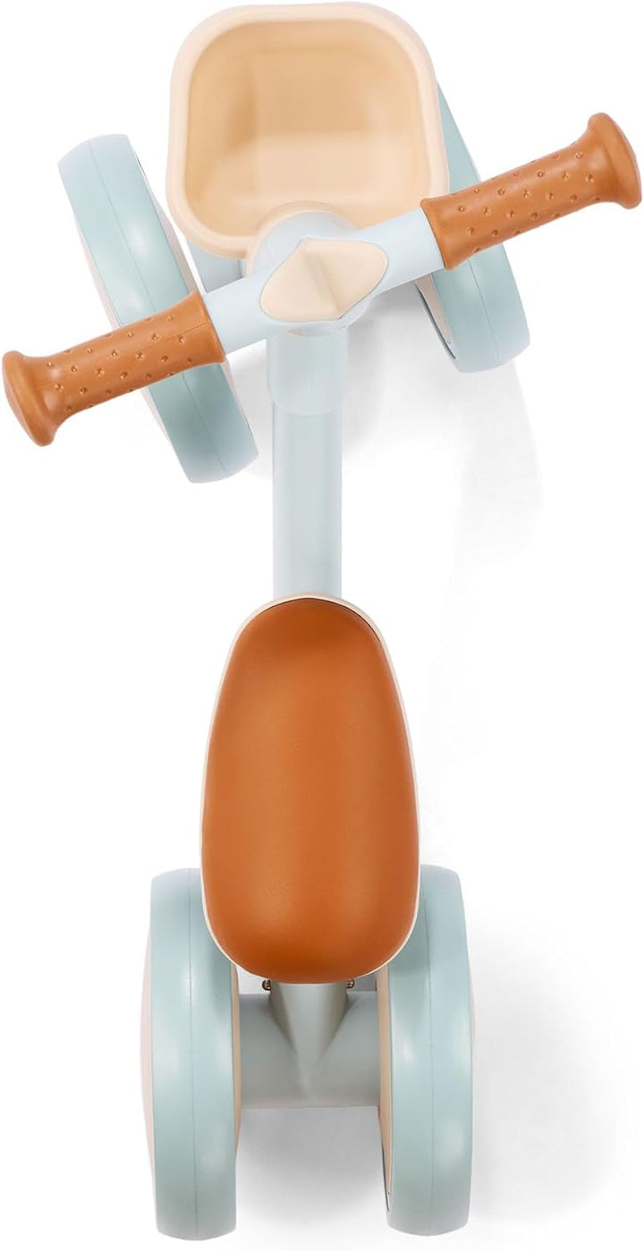 HyperMotion TOBI MINI Blaues 4-Rad Laufrad für Kinder 12–36 Monate, Leichtes Rutschfahrzeug mit Korb