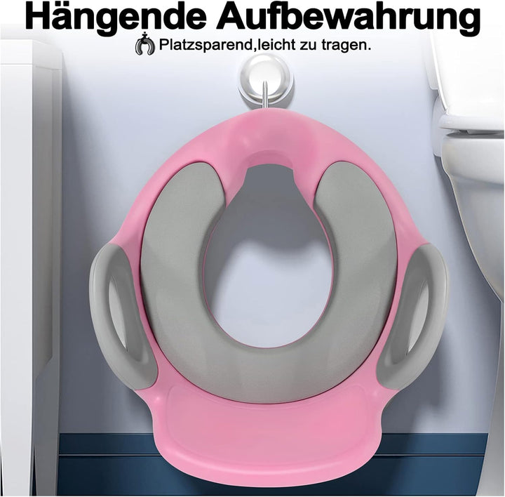 Kinder Toilettensitz Baby Sitz Töpfchentrainer WC Aufsatz Potty Training Toilettentrainer mit Anti-R