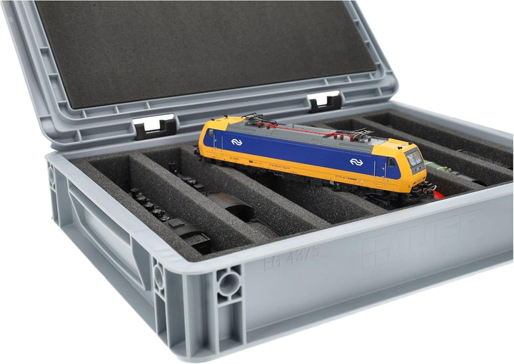 Feldherr Eurobox 40 x 30 cm Set für Modelleisenbahnen - Spur H0-7 Fächer - Schaumstoffeinlage für st