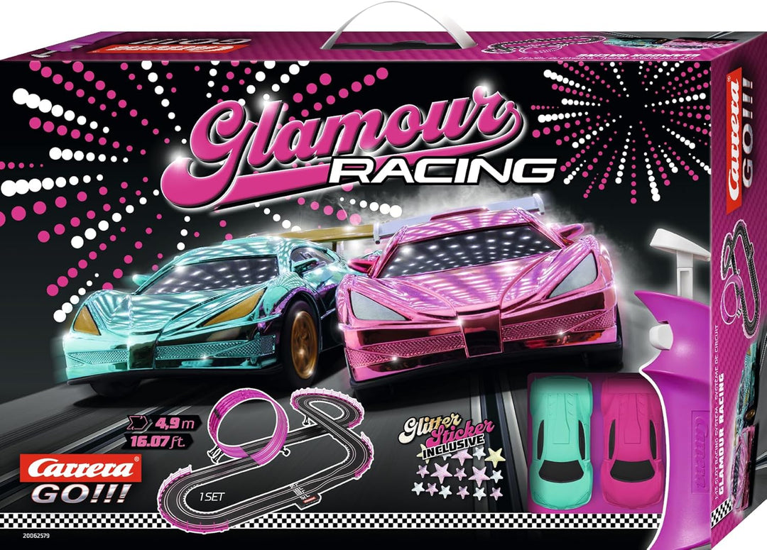 Carrera - 20062579 - Carrera GO!!! Pink Action Racing Rennbahn-Set I Rennbahn mit lizensierten Slotc