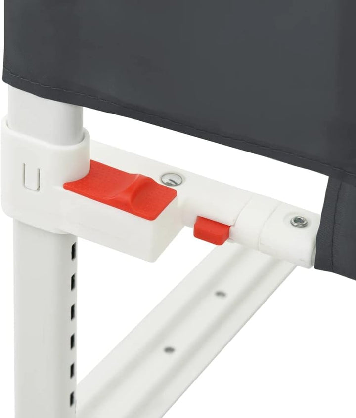 Kleinkind-Bettschutzgitter Dunkelgrau 150x25x(70-95) cm Stoff Bettgitter Rausfallschutz Rausfallschu