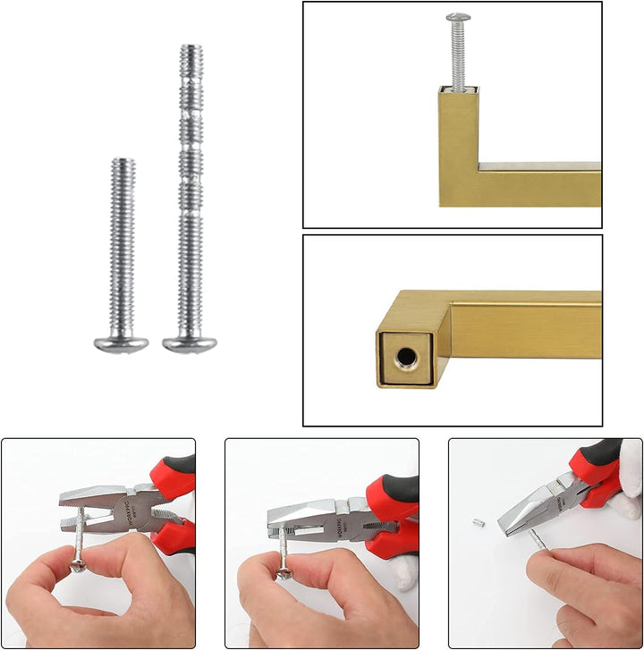10 Stück Möbelgriffe Gold Griffe für Küchenschränke Gold, LONTAN Schrankgriffe 128mm Lochabstand Sch