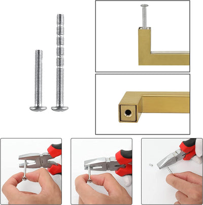 10 Stück Möbelgriffe Gold Griffe für Küchenschränke Gold, LONTAN Schrankgriffe 128mm Lochabstand Sch