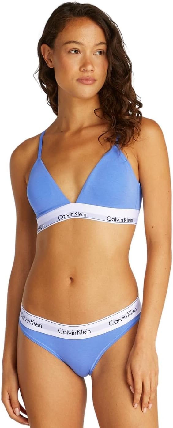 Calvin Klein Damen Bikinihose mit Logobund L Weiss, L Weiß