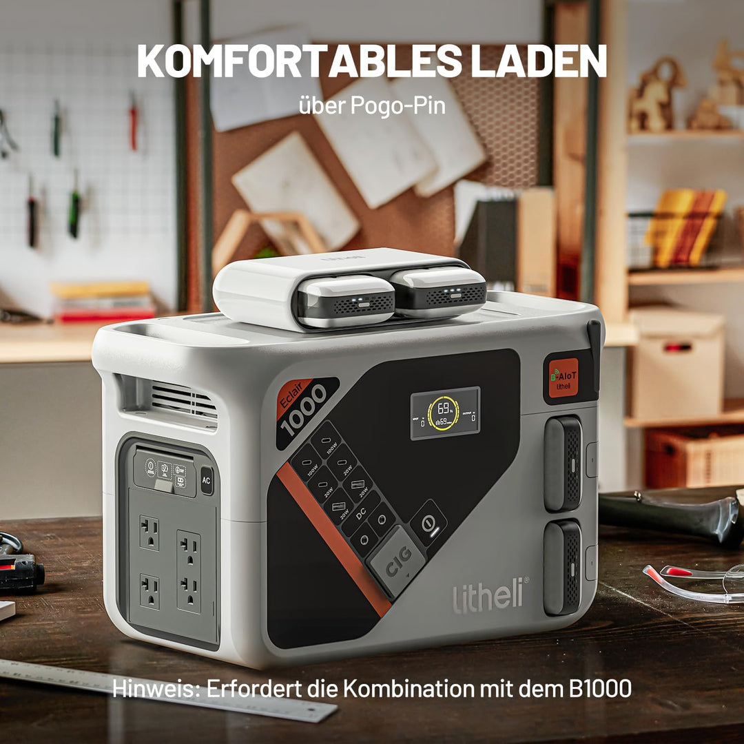 Litheli-Ladegerät für U20-Akku, 20.000mAh in etw 1 Stunde