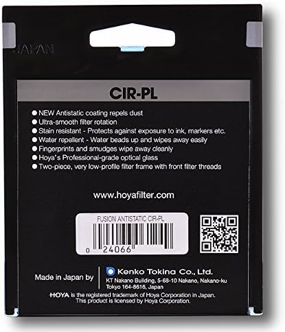 Hoya Fusion Antistatic Zirkular Polfilter (43 mm), schwarz, YSCPL043, 43 mm
