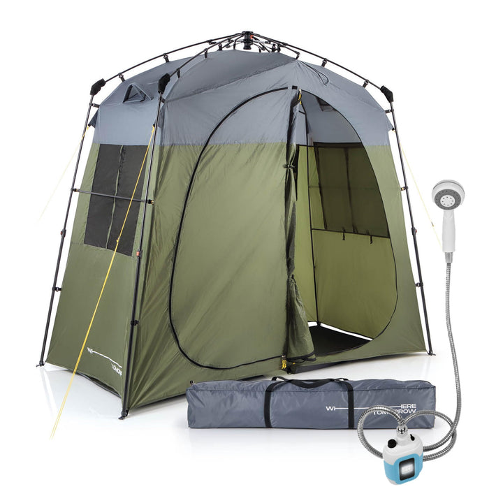 Lumaland Premium Duschzelt | Toilettenzelt für Indoor &amp; Outdoor | Mobiles Umkleidezelt &amp; Lagerzelt |