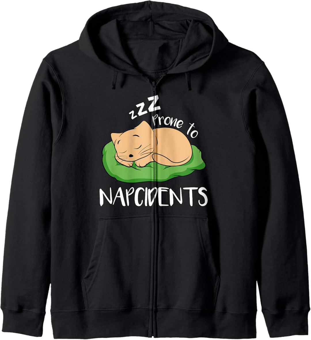 Lustiges Katzenschlaf-Wortspiel sarkastisch für faules Kapuzenjacke