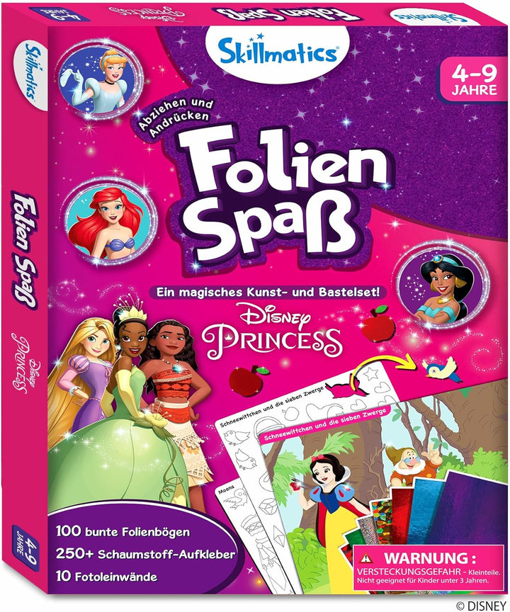 Skillmatics Kunst & Bastelaktivität- Folienspass Disney Prinzessin, Schmutzfreie Kunst für Kinder, B