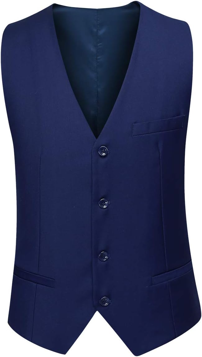 Anzug Herren Slim Fit 3 Teilig Anzüge Herrenanzug Sakko für Hochzeit Business S Marineblau, S Marine