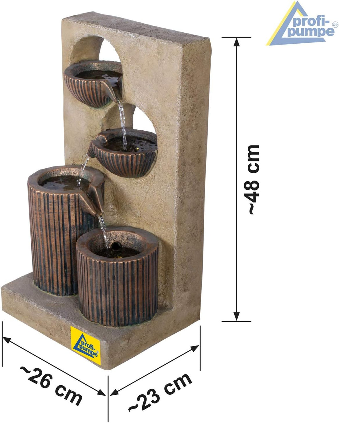 Gartenbrunnen Brunnen Zierbrunnen Zimmerbrunnen Springbrunnen Brunnen Aqua-Melody 230V Wasserfall Wa