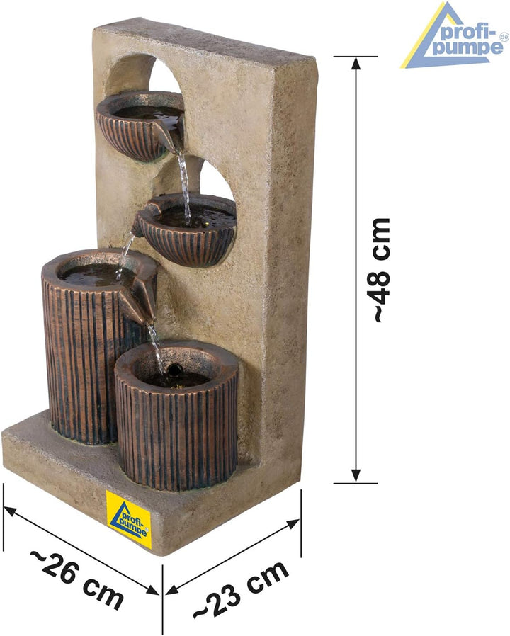 Gartenbrunnen Brunnen Zierbrunnen Zimmerbrunnen Springbrunnen Brunnen Aqua-Melody 230V Wasserfall Wa