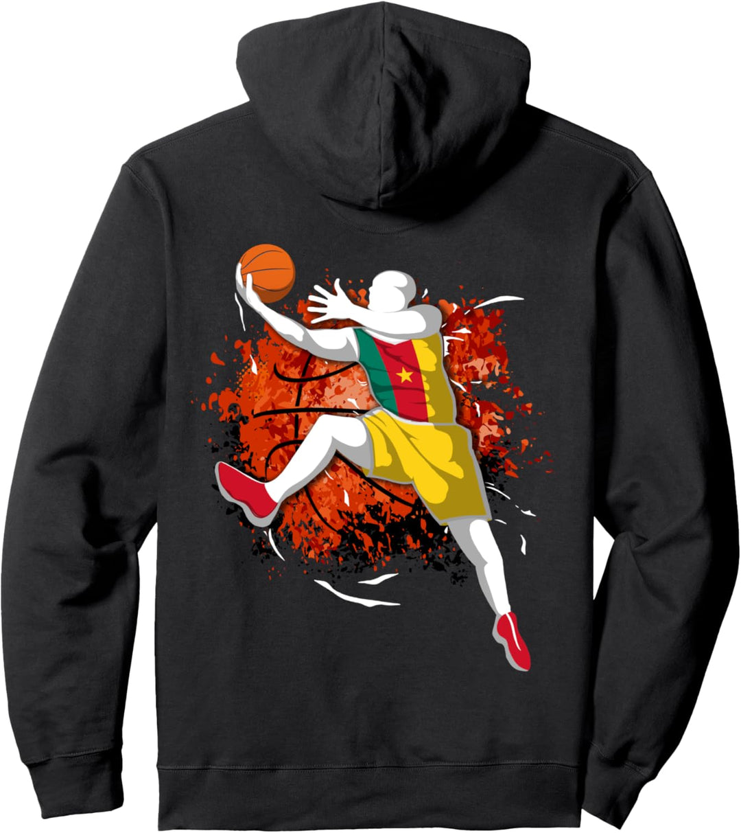 Kameruner Basketball Mannschaft Kamerunische Nationalflagge Pullover Hoodie